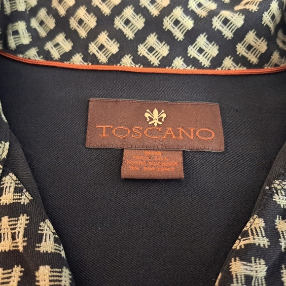TOSCANO 100% silk casual button up - Picture 3 of 7
